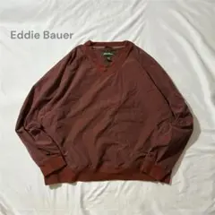 Eddie Bauerナイロンプルオーバー テラコッタブラウンボックスシルエット