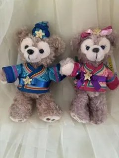 ダッフィー & シェリーメイ 和服風ぬいぐるみ