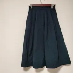 【ジーユー　GU】フレアロングスカート　バックゴムウエスト　a541