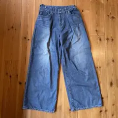 【新品・未使用】北欧、暮らし道具店ハイウエストデニムパンツ インディゴ Sサイズ 新品・未使用】北欧、暮らし道具店ハイウエストデニムパンツ