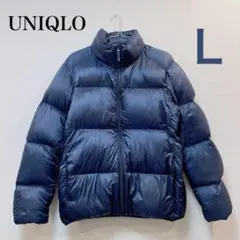 【美品】UNIQLO(ユニクロ) ウルトラライトダウンジャケット L ネイビー