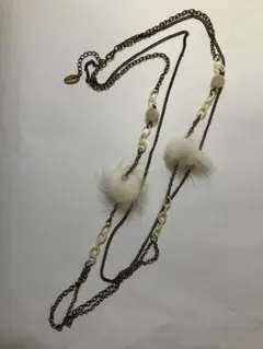 COMME CA ISM ロングネックレス ファー装飾のサムネイル
