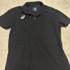ASICS ブラック ポロシャツ