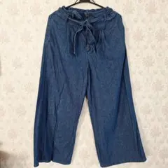 GU デニム ワイドパンツ