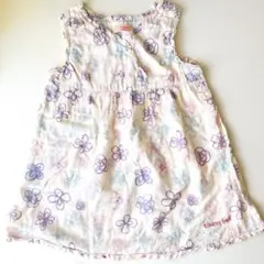 TINKERBELL ノースリーブ チュニック 110 花柄ワンピース 女の子服のサムネイル
