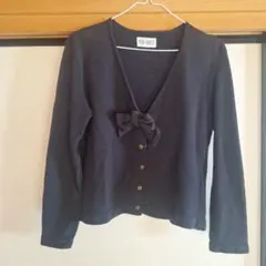 PINKHOUSE スウェット　リボン カーディガン 黒 美品　セーラー襟