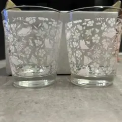 chepre 花柄グラス 2個セット