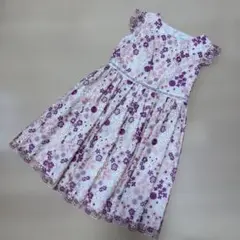 【美品】TOCCA 花柄刺繍 ワンピース 130