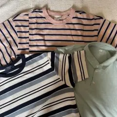 お得な　3点セット　まとめ売り　ボーダーTシャツ2枚＋ポロシャツ メンズM〜L