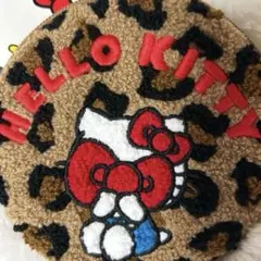 【完売品】ハローキティ さがら刺繍 レオパード柄 ポーチ クリスマス