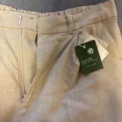 earth ベージュ ワイドパンツ