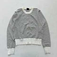 Spick&Span カーディガン ボーダー 金ボタン M（F253）