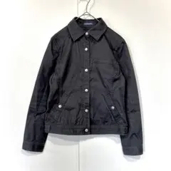 ニューヨーカー　デニムジャケット　ステッチ　ストレッチ　コットン混　ブラック