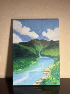 水彩画 原画 【上高地の風景】一点もの - メルカリ
