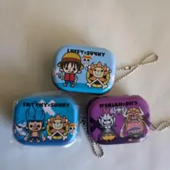 ワンピース　ミニ缶ケース　キーチェーン　３個セット