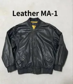 オールレザー　80s vintage MA-1 フライトジャケット　牛革 オールレザー 80s vintage MA-1 フライトジャケット 牛革 - メルカリ