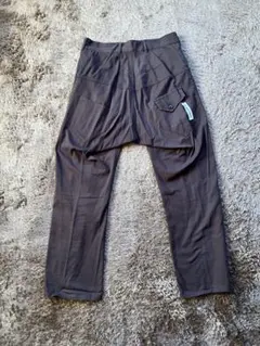 A18164 Y's ドロスト 起毛ウールツイル サルエルパンツ ブラック 1