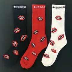 chrome hearts ソックス ストライプ柄 レッド - メルカリ
