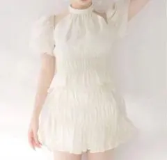 M me eme Candy sleeve mini onepiece - メルカリ