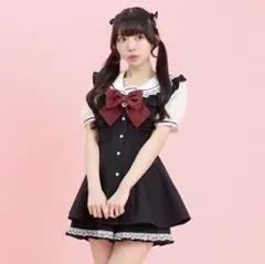 セーラーカラーシャツドッキングミニワンピース - メルカリ