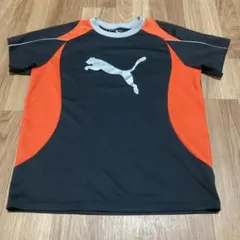 PUMA スポーツTシャツ 160 黒/オレンジ