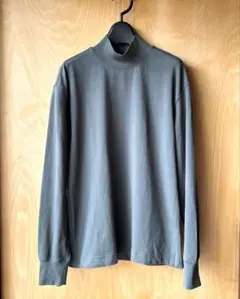 UNIQLO U ヒートテック コットンモックネックT ダークグリーン　M