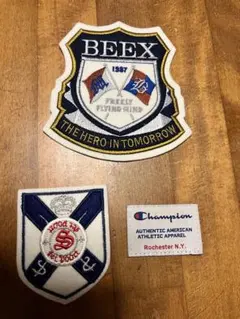 チャンピオンなど、ワッペン 3点セット