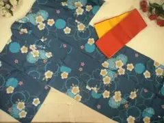 101036 レディース　浴衣・帯　藍色