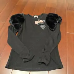 mezzo piano ブラック長袖カットソー 140