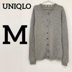 【UNIQLO カシミヤ100% クルーネックカーディガン M】
