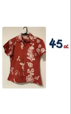 45rpm半袖アロハシャツ レッドのサムネイル