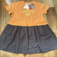 【新品タグ付】MARKETY'S 半袖ワンピース 100cm オレンジ