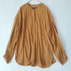 美品 ラエフ シャツ シースルー 茶色