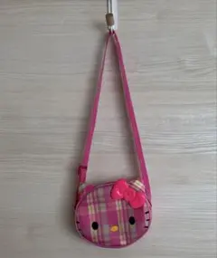 ハローキティ チェック柄ショルダーバッグ