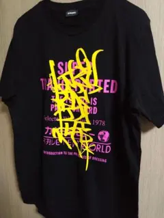 DIESELディーゼル グラフィックTシャツ黒　イタリアＳ（日本サイズМ〜Ｌ）