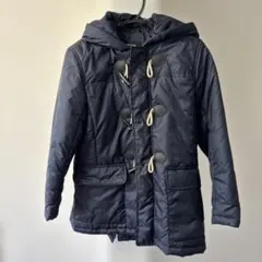 COMME CA ISM フード付きダウンコート 130A ネイビー