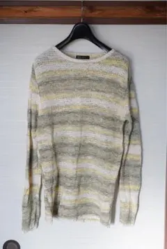 BG ニットセーター Mサイズ ストライプ　サマーニット