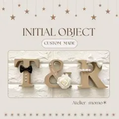 …*オーダー受付中*…ナチュラルカラー　ふわふわベールのイニシャルオブジェ♬