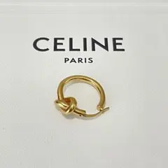 人気✨CELINE セリーヌ ノット フープピアス 片耳のみ ゴールド刻印のサムネイル
