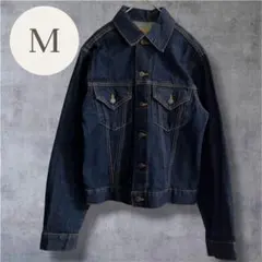 デニムジャケット M 濃紺 綿100% 3rdタイプ ショート丈 Gジャン