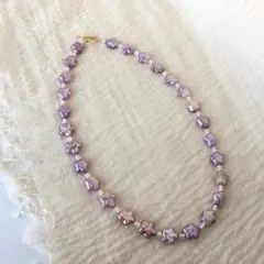 星型淡水パールネックレス