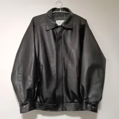 VTWO ブラックヴィーガンレザージャケット