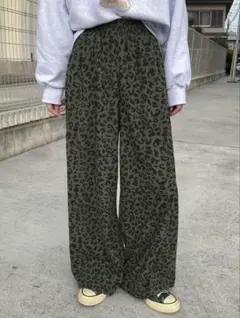 SHEIN ワイドパンツ レオパード
