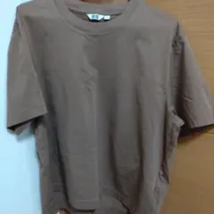 UNIQLO U Lサイズ ブラウン 半袖Tシャツ