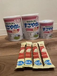 ※賞味期限画像有り！すこやか大缶２つ、すこやか小缶１つ、ほほえみ4本