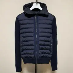 〔美品〕モンクレール　ハイブリッドカーディガン　ネイビー　L 5P69