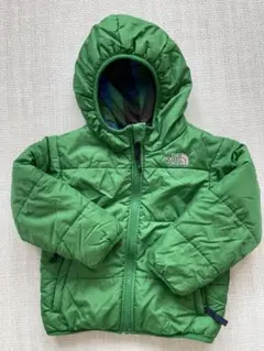 ノースフェイス リバーシブル アウター グリーン チェック