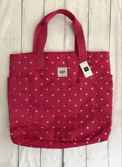 GAP ギャップ ドット柄 トートバッグ ピンク
