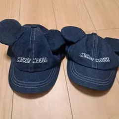 ミッキーマウス 耳付きキャップ デニム