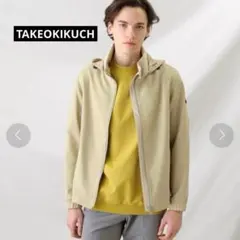 新品タグ付❣️タケオキクチ　スタンドカラー フード ブルゾン　ストレッチ Ｌのサムネイル